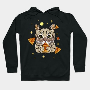 Funny Pizza Cat In Space Fun Hoodie